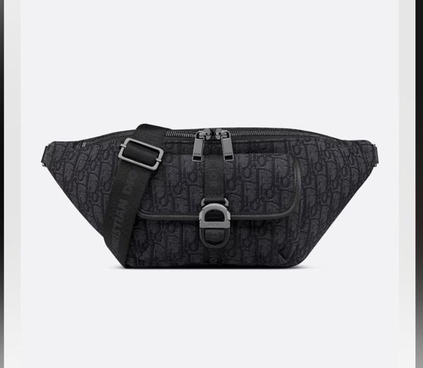 디* 8 벨트백 블랙 Di0r Oblique 자카드