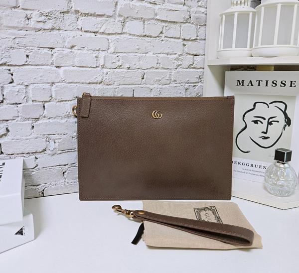 구* 고급 마몽 GG 클러치백 카키브라운 4753171