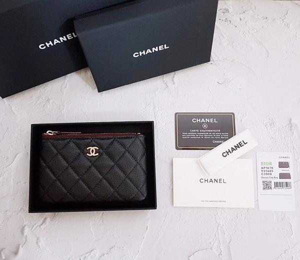 샤* 고급 박스 캐비어 미니클러치 금장