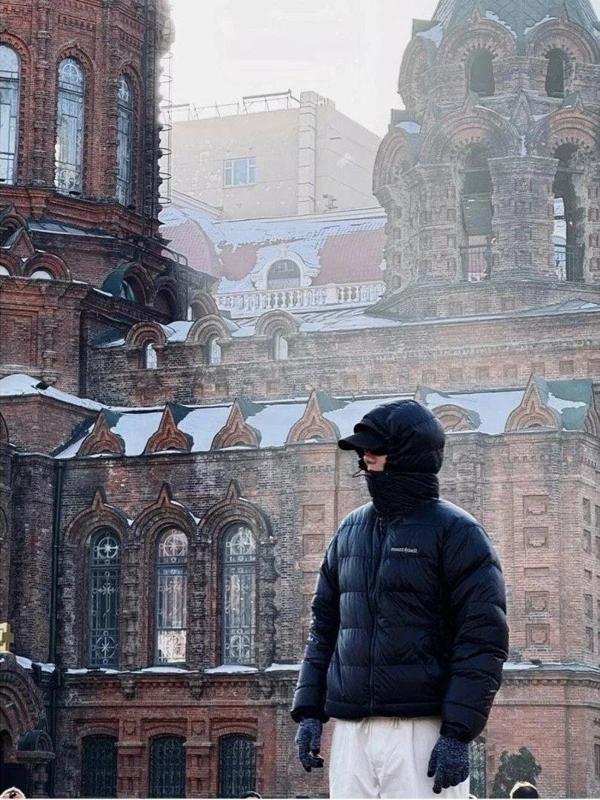 알파인 다운 후드 패딩  수입