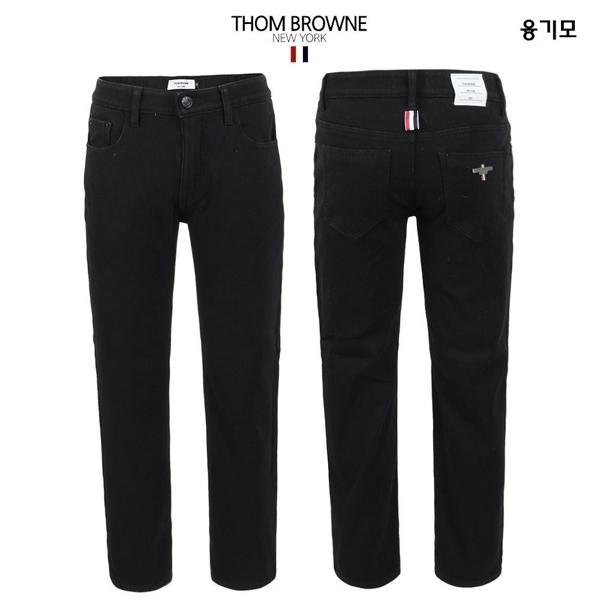 톰* 융기모 블랙진 히든밴딩 슬림팬츠