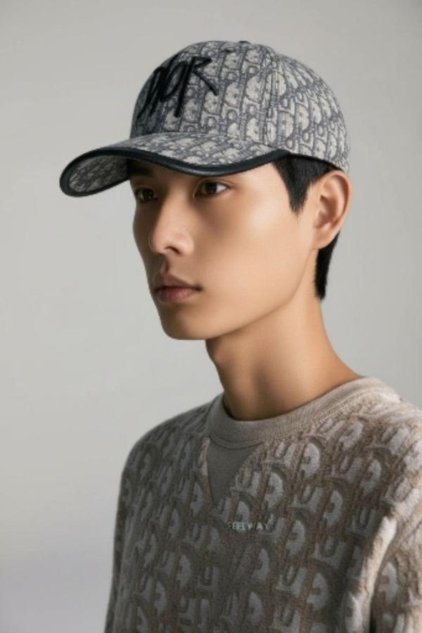 디* 오블리크 자가드 볼캡 수입