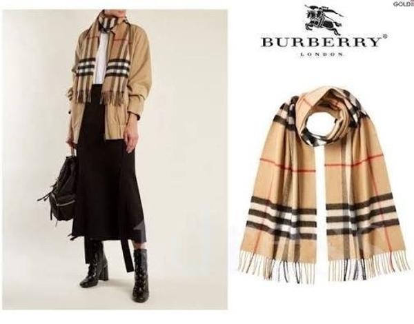 버** 체크 머플러