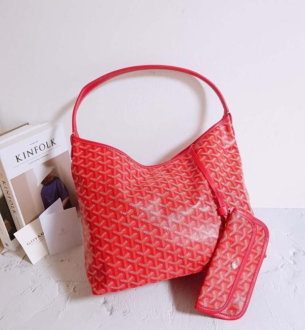 고** 고급 보헴 호보백 레드