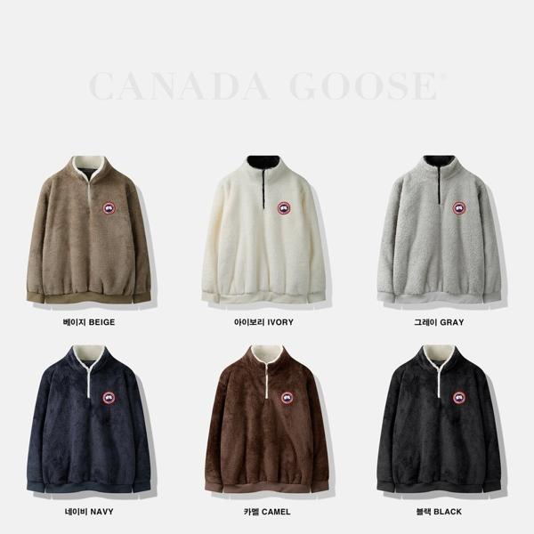 캐* 배색 양털 반집업