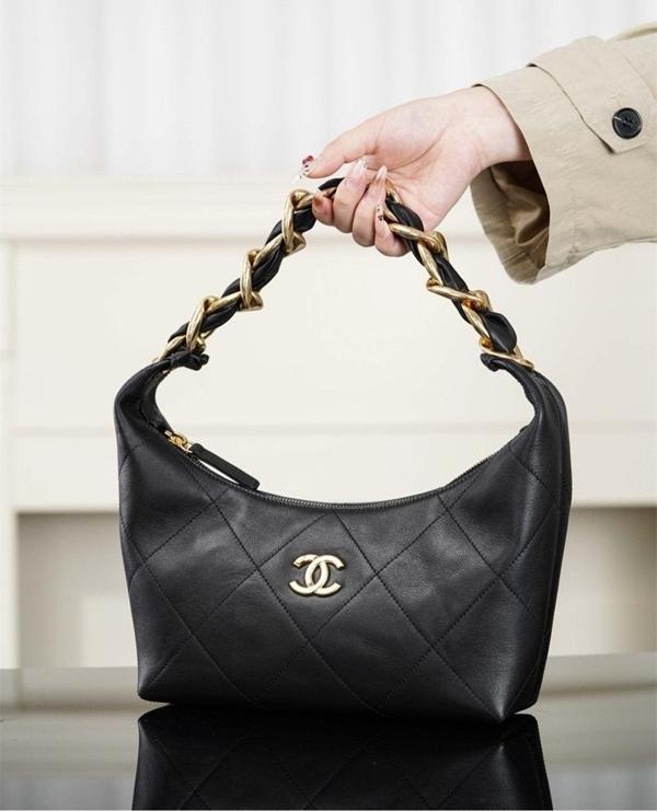 샤* 25k 호보백 블랙 골드 메탈