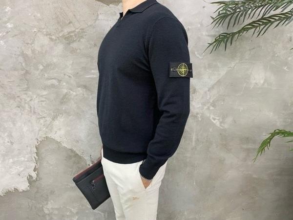 스* 넥오픈 카라 캐시 니트