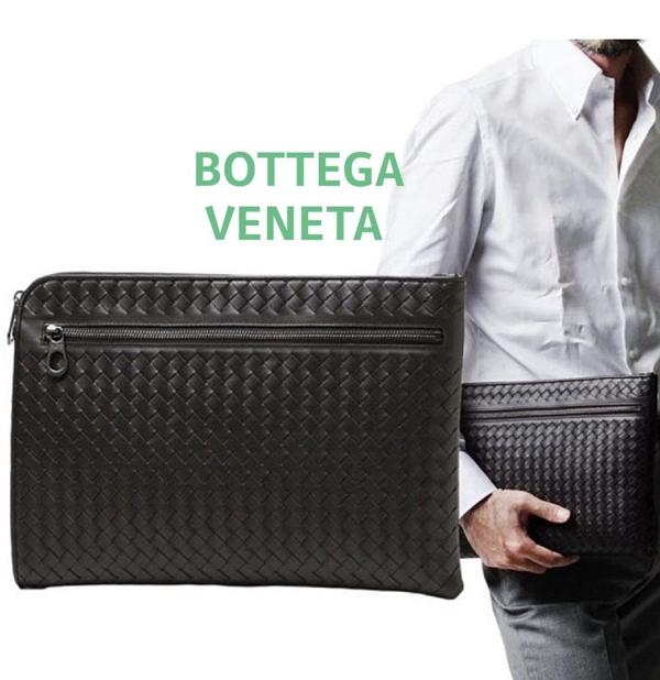 보** 인트레치아토 더블지퍼 클러치 820017 VBWD3 3135ㅡ 블랙 색상