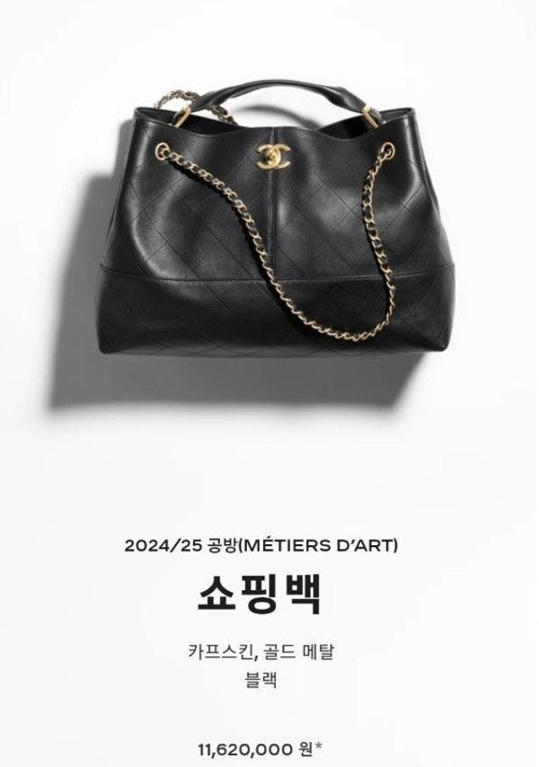 샤* 25A 공방 체인 호보백 블랙 카프스킨