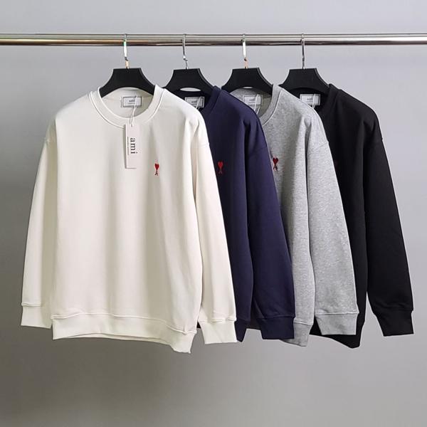 아* 스몰하트자수 코튼 맨투맨