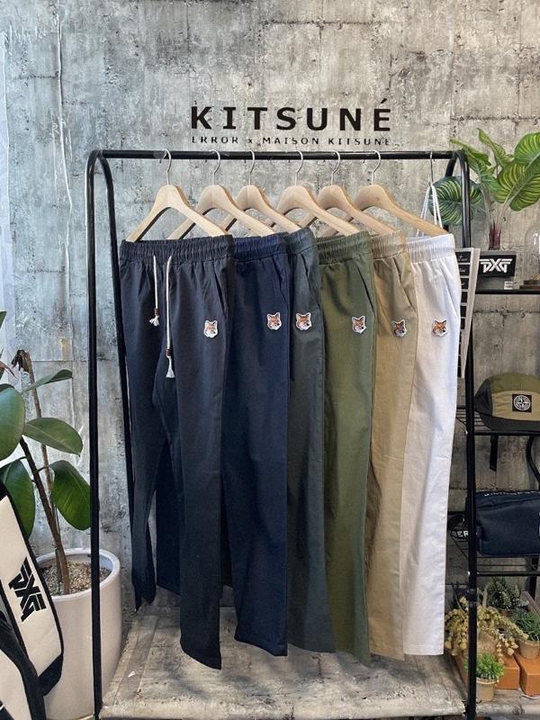메* 키츠네 폭스헤드 기모 베이직 팬츠