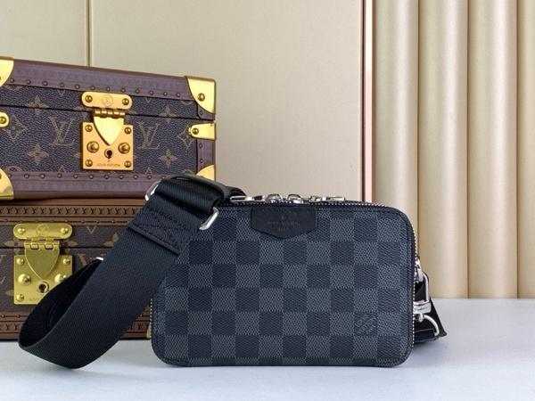 루* 다미에 그라파이트 크로스백