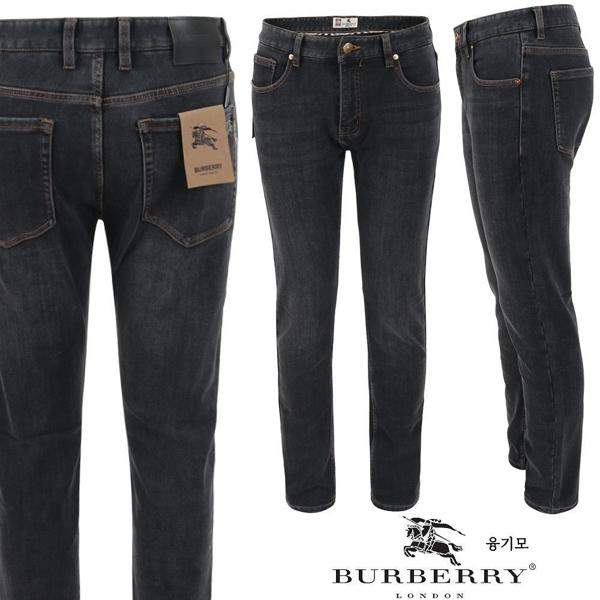 버** 기마 스틸 흑청 슬림 일자진 융 기모 원단