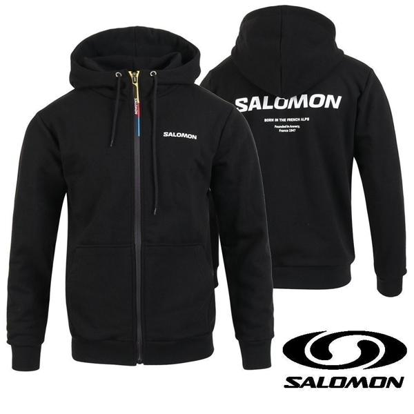 살** 로고 나염 후드 집업