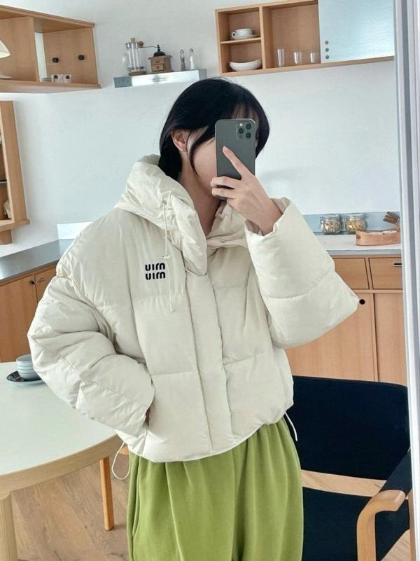 미*** 후드 퀄팅 패딩