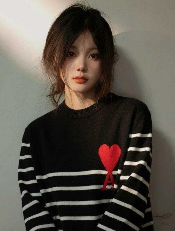 아* 자가드 빅하트 스트라이프 울스웨터 니트수입최고급(남녀공용)