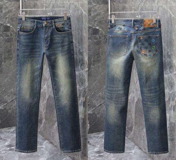 루* 멀티 자수 워싱스판 데님진수입최고급