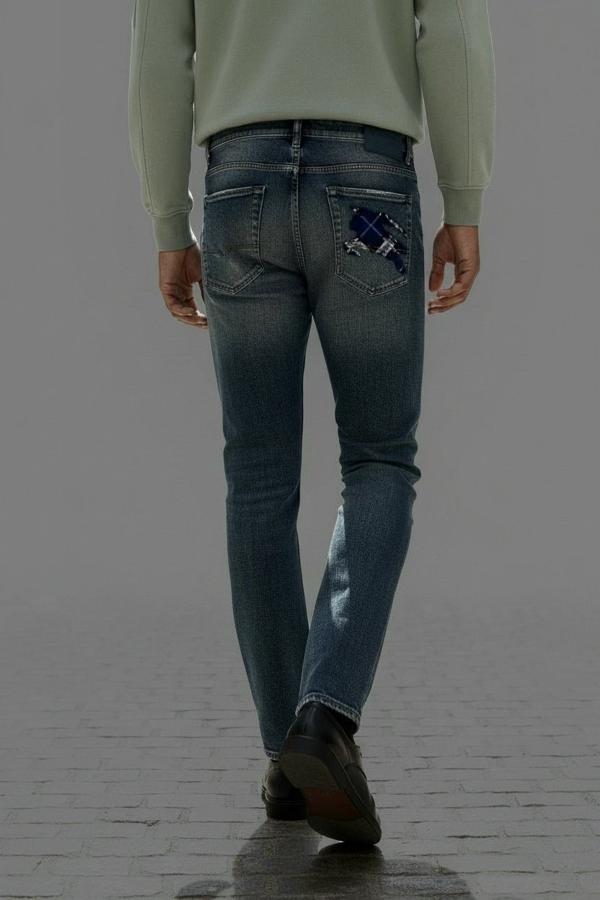 버** 보풀로고 워싱스판 데님진수입최고급