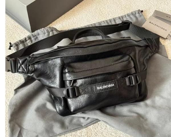 발**** 남성 아미 벨트백 라지 블랙