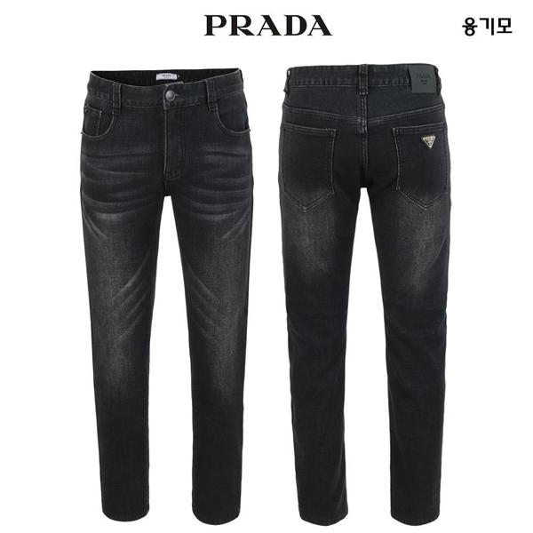 프** 융기모 블랙 스판 워싱 데님