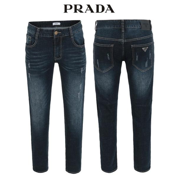 프** 진청 스크래치 워싱 슬림팬츠