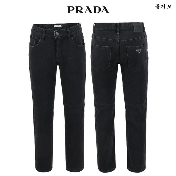 프** 융기모 올블랙 히든밴딩 슬림팬츠