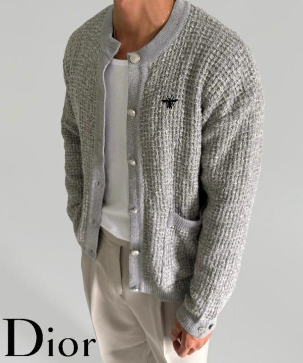 디* 트위드 라운드 가디건