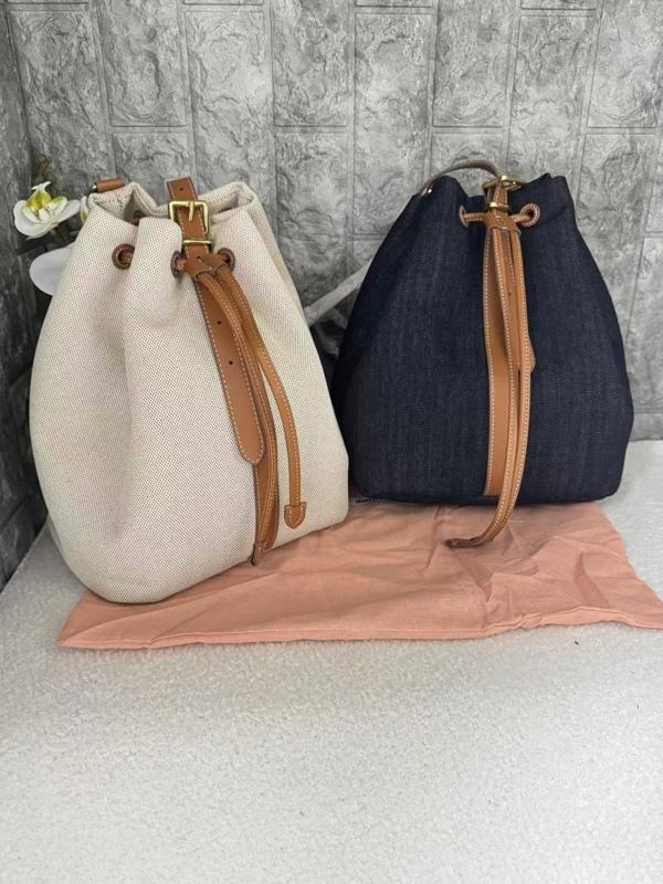 미*** 캔버스 레더 버킷백