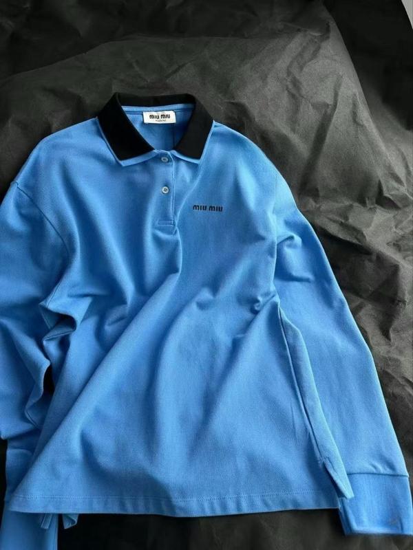 미*** 25 자수로고 더블 칼라 폴로 루즈핏 롱슬리브  수입