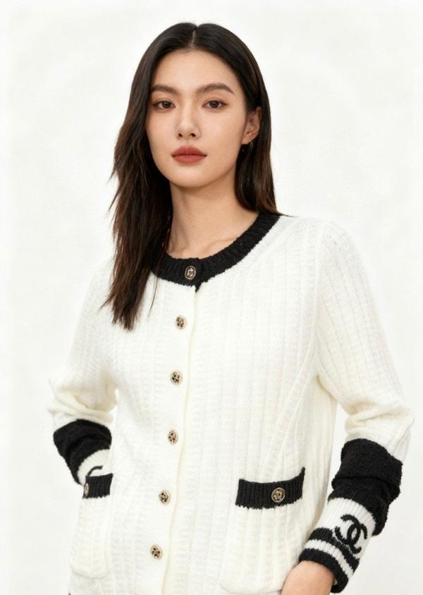 샤* 코코네쥬 메탈릭 울캐시 가디건