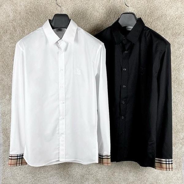 버** TB 모노그램 체크 포인트 셔츠
