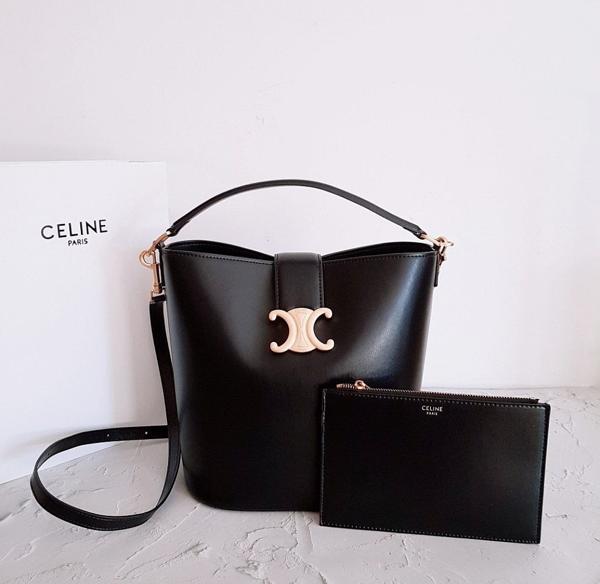 셀** 고급 루이즈백 미디움 카프스킨 레더 블랙