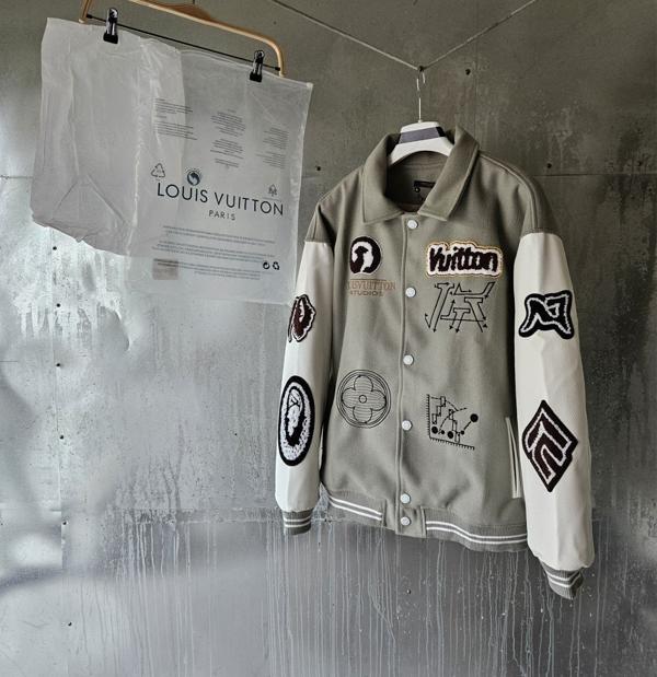 루* 바시티 패치 블루종 자켓