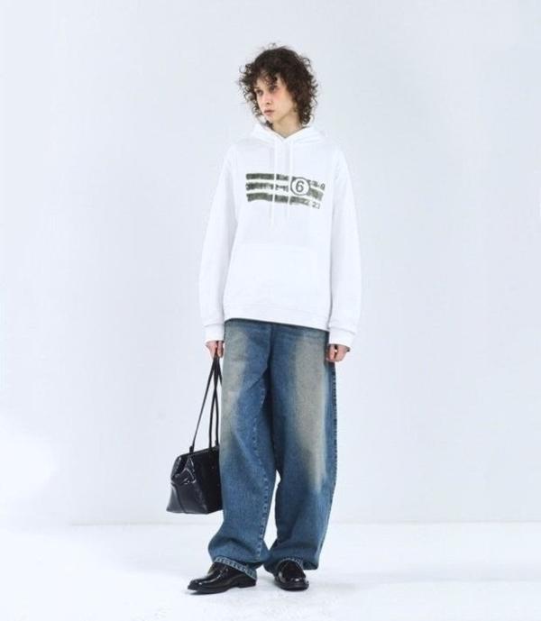 메* 마르지엘라 빈티지 페인팅 후드티