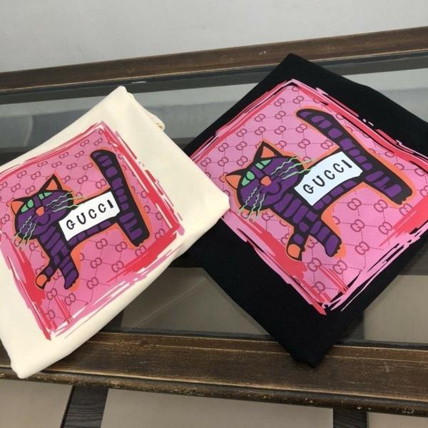 구* 핑크 사각 캣츠 맨투맨