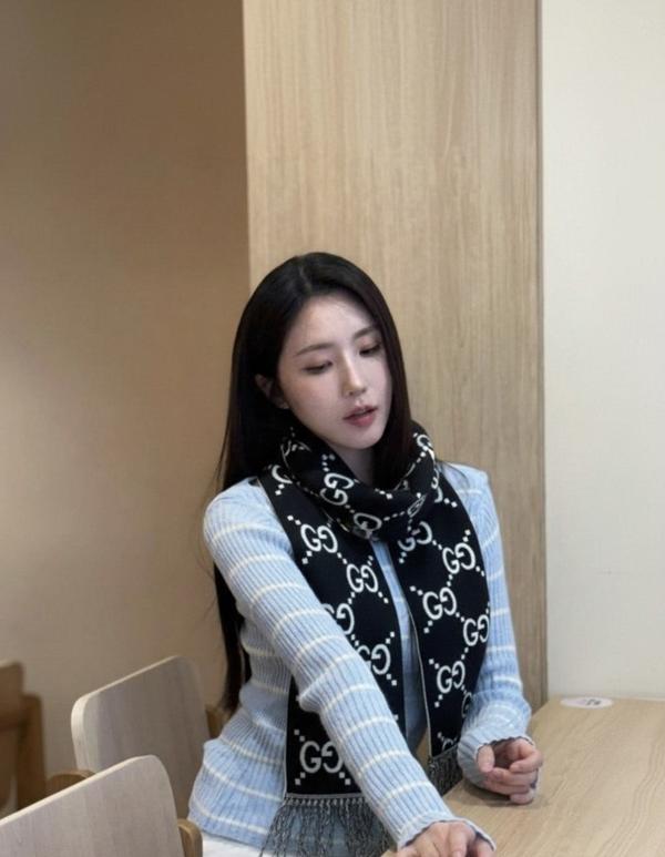 구* 캐시실크 G로고 양면 머플러