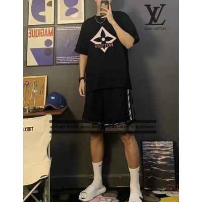 루* 시그니처 앞뒤 패턴로고 반팔티셔츠