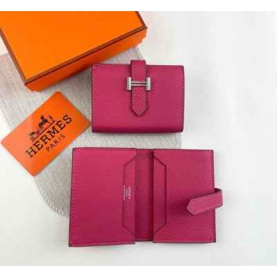 에*** 카드지갑 미니 베안 핫핑크 은장