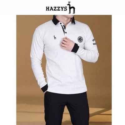 헤** 패치 카라 긴팔 티셔츠