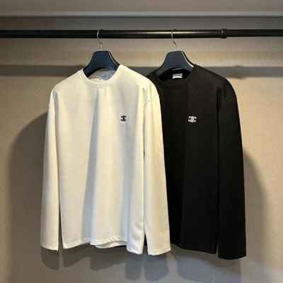 셀** 트리옹프 자수 로고 긴팔티셔츠