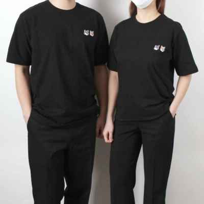 메* 키츠네 더블헤드패치 반팔티