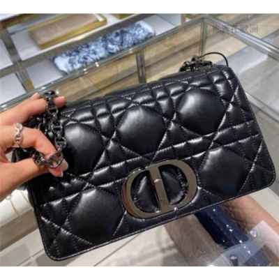 디* Caro 카로 미디엄 백 블랙 퀼트 매크로까나쥬 송아지 가죽