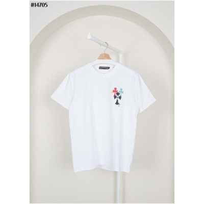 크* 남성 멀티 컬러 십자 페인팅 그래픽 티셔츠