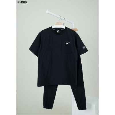 나** 남여 스우시 자수 로고 우븐 스트링 탑  포켓 조거 팬츠 셋