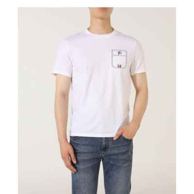 톰* 수입고급 가슴 강아지 삼선 크루넥 라운드