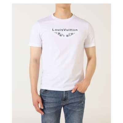 루* 수입고급 남성 LV엠보로고 실켓라운드 티셔츠