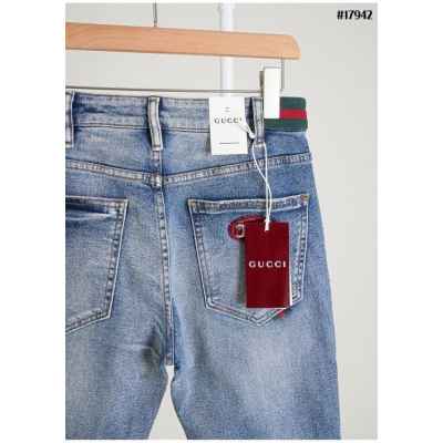 구* 에나멜 홀스빗 포켓 패치 슈프림 슬림핏 데님 팬츠