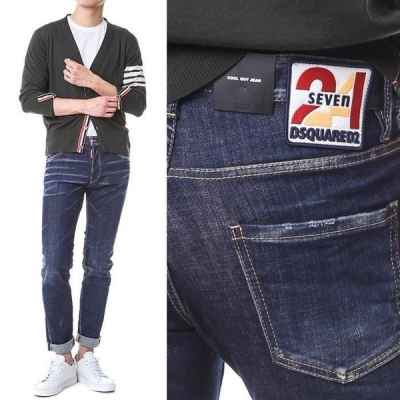 디**** 세븐24자수로고패치 진청 캣워싱진