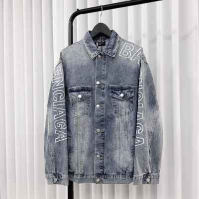 발**** 로고 자수 오버사이즈 데님자켓