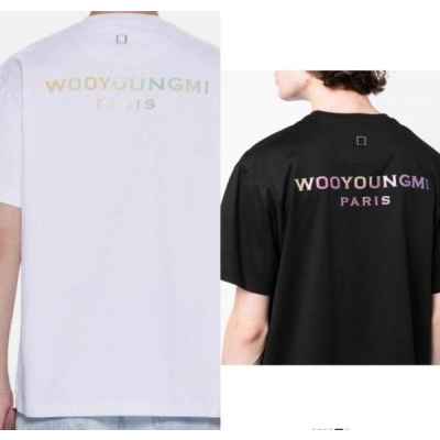 우** 블루그라데이션 폰트 반팔티